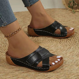 Women's Slope And Slippers 2025 Summer New Large-Size Casual Slippers Women's Thick Soles Light Cool Drag Women's