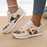 2025 Spring And Autumn New Leopard-Print Leisure Single Shoes Women's Flat Bottom With Sports Casual