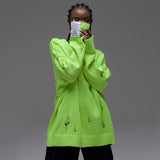 Wind White Label Decoration Rotten Sweater Women Lazy Wind Loose Long-Sleeved Hot Girls Autumn And Winter Clothes