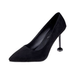 High-Heeled Women 2025 New Fine-Heeled Fashion Work Shoes Women's Professional Velvet Single Shoes