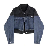 Retro Patchwork Denim JacketOutfit