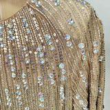 Early Autumn New Star Fashion Heavy Industry Embroidery Stender Diamond Elastic