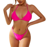 Zingj 2023 New TIKTOK Swimsuit Sexy Love Crystal Diamond Bikini Straps Thong Female