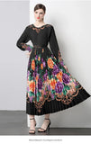 New Women's Dress Dress Oversized Dress Print 100 Folds T-Shirt With T-Shirt Holiday Casual