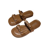 Wind Gentle Slippers Women 2025 Summer New Fashion Thick-Soled Sandals High-End Matching Skirt Bows Cool