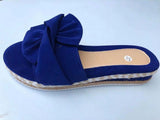 A Word Beach Slippers Women Thick Bottom Slope And Hemp Rope Large Size Cold