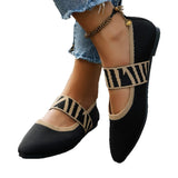 Flat-Bottomed Ballet Flat-Soled Single-Shoe Girl Knitted Pregnant Women's Shoes Light-Mouthed Boat Shoes Bean