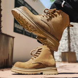 Zingj Martens Couples Fall 2024 Short Boots Fashion Ready Large Yellow Boots British Style Work Boots