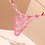 Trousers Female Water-Soluble Flower Perspective Sexy No-Scarred Seduction Summer 2025 New Low-Rise Hot Trousers