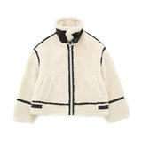 Autumn And Winter New Lamb Wool Coat Female Motorcycle Fur Integrated Locomotive Thickened Coat