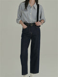Ice Lake Shirt Autumn New Fashion Temperament With Gentle Style Lazy Korean Striped Shirt Women Long