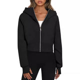 Korean Version Of The Autumn And Winter 2025 Version Of The Fashion Hooded Pocket Zipper Plus Velvet