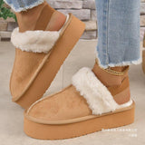 Bottom Bag Head Hair Cool Slippers Women After Loose Wearing Half Drag Plus Velvet Cotton Shoes
