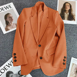 Zingj Yellow Suit Jacket Female 2024 Spring And Autumn New Leisure Temperament Spring And Autumn Fried Street Small Suit