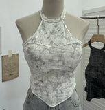 Babes Hanging Neck Slings Slings Tlit Holes Made Old Bare Back Short With Thoracic Tops