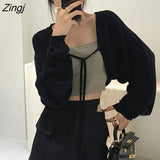 Cardigan Women Summer Thin All-match Sun-proof Lace-up Simple Fashion Street Wear Vacation Popular Casual Vintage