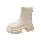 Boots British Style Short Boots Autumn Winter New Rear Zipper Small Chelsea Skinny