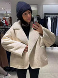 And Winter 2025 New Collar Fur One-Piece Skin Plus Velvet Warm Coat Women