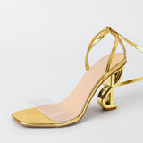 Heels Summer 2025 Summer New Square Toe 8 Words And High Heel With