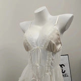 Sexy Pajamas Women Pure Breeze Summer Thin Lace Spring And Autumn Women's Small Breast Sling Aja Syringe Aja Skirt
