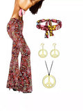 Halloween Print Flares 70S Hippie Retro Print Headband