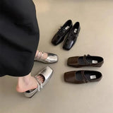 Evening Wind High-End Single-Shoe Women 2025 Autumn New Korean Version Of The Light Mouthed Mary Treasure Shoes Flat