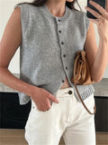 Commuting Simple Fashion Sleek Knitted Vest Women's