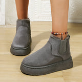 Velvet Round Head Jacket Cotton Boots 2025 Autumn And Winter New 44 Large Thick Snow Boots