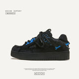 Shoes Destruction Aesthetic Series Of National Tide Leisure Youth Trend Anti-Slip Wear-Resistant High And Low Gangs Shoes Men's