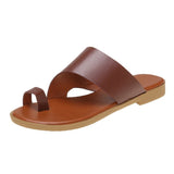 Summer Cool Slippers Women's Large-Size Coated Toes Wearing Casual Beach
