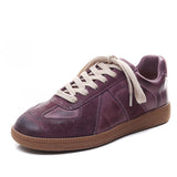 Layer Cowhide Low Helper Shoes Women 2025 Spring New Leisure Training Shoes Fashion Round Head Small White