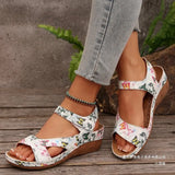 Asia's New Slope And Thick-Soled Magic Stick Sandals Women's Large Code With Fish Mouth Beach Cool Drag