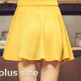 Women High Waist A-line Solid Mini Korean Style Trendy All-match Leisure Streetwear Vintage Daily Kawaii Hot Sale