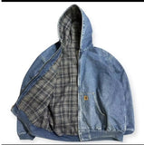 Jersey Leaf Print Zipper Hoodie Jersey Casual Loose New