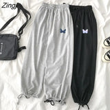 Pants Women Drawstring Korean Style Loose Harem Trousers Ankle-length Streetwear Vintage Kpop Daily Retro Leisure