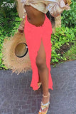 Pleated Woven Skirt for Women Sexy Oversized Casual Clothing Irregular Shape Side Lace Beach Style Female Outfits