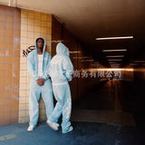 Alcatraz's New Street Ins Hoodie Zip-Down Jacket Loose Trousers