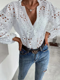 2025 Women's Clothing Button White Autumn Women's