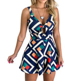 Sling Chest Bow Street Hipster Lace Printing Loose One-piece