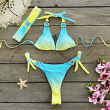 Three-Point Strap Bikini Split Swimsuit Woman 2025 New Multi-Color Bikini