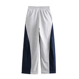 Women's INS Burst Fashion Casual With Cowboy Splicing Sweating + Trousers