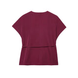 Women's 2025 Summer New Fashion Retro Waist Design Cardigan Top Broad Leg Trousers