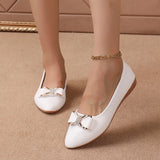 Women 2025 Summer And Autumn New One-Legged Flat Work Small Leather Shoes Soft Soles Casual Large Size Women Lazy
