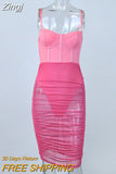 Women See-Through Patchwork Romper Dress Underwired Sleeveless Spaghetti Strap Ruched Slim Fit Dress