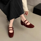 Retro Velvet Leopard Print With Mary Jane Single Shoes 2025 New Spring And Autumn Gentle Evening