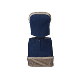 Zingj Winter New Fashion Sexy Hot Girl Retro Fur Denim Strapless Top Wrapped Buttock Skirt Suit