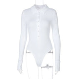 Hot 2024 Spring New Women's Sexy Button Collar Long-Sleeved