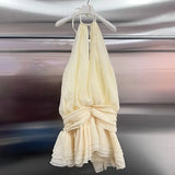 Version Of The Temperament Of The Famous Style Style Dress 2025 Autumn And Winter New Splicing Sleeveless Lotus Leaves Studded Dress Dress