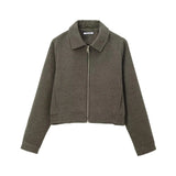 Women's Explosive Zippered Long-Sleeved Jacket