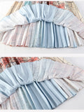 Dot Midi Skirts Women 2023 New Spring Casual Female Print Pleated Party Beach Skirt Elegant